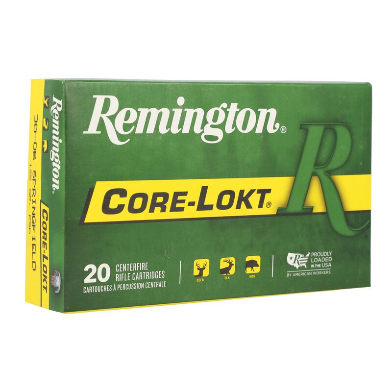 Core-Lokt, 30-06 Springfield, 125 Grain, Pointed Soft Point Core Lokt, 3140 fps