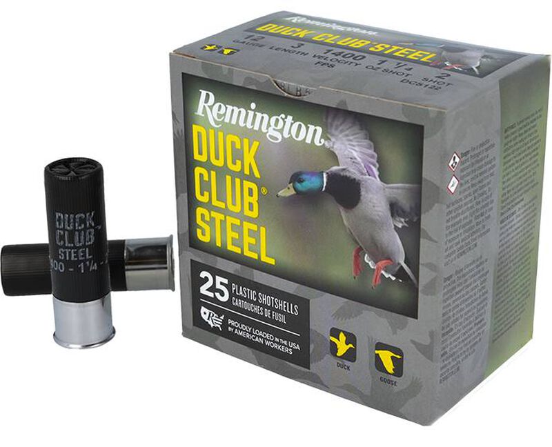 Duck Club Steel, 12 Gauge, 2 Shot, 3 in, 1 1/4 oz, 1400 fps