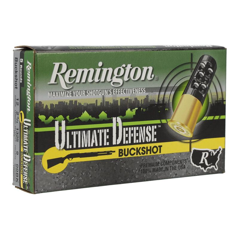 Ultimate Defense Shotshell, 12 Gauge, 00 Buck Shot, 2-3/4 in, 1325 fps