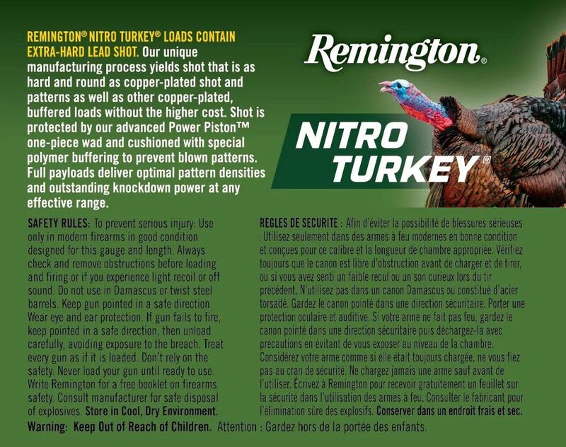 Nitro Turkey, 20 Gauge, 5 Shot, 3 in, 1 1/4 oz, 1185 fps