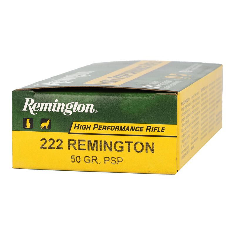 High Performance Rifle, 222 Rem, 50 Grain, Pointed Soft Point, 3140 fps