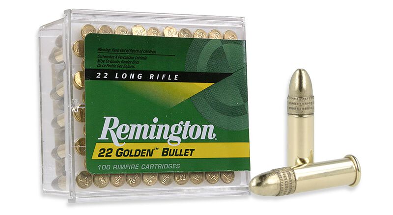 22 Golden Bullet, 22 LR, 40 Grain, Brass Plated Round Nose, 1280 fps