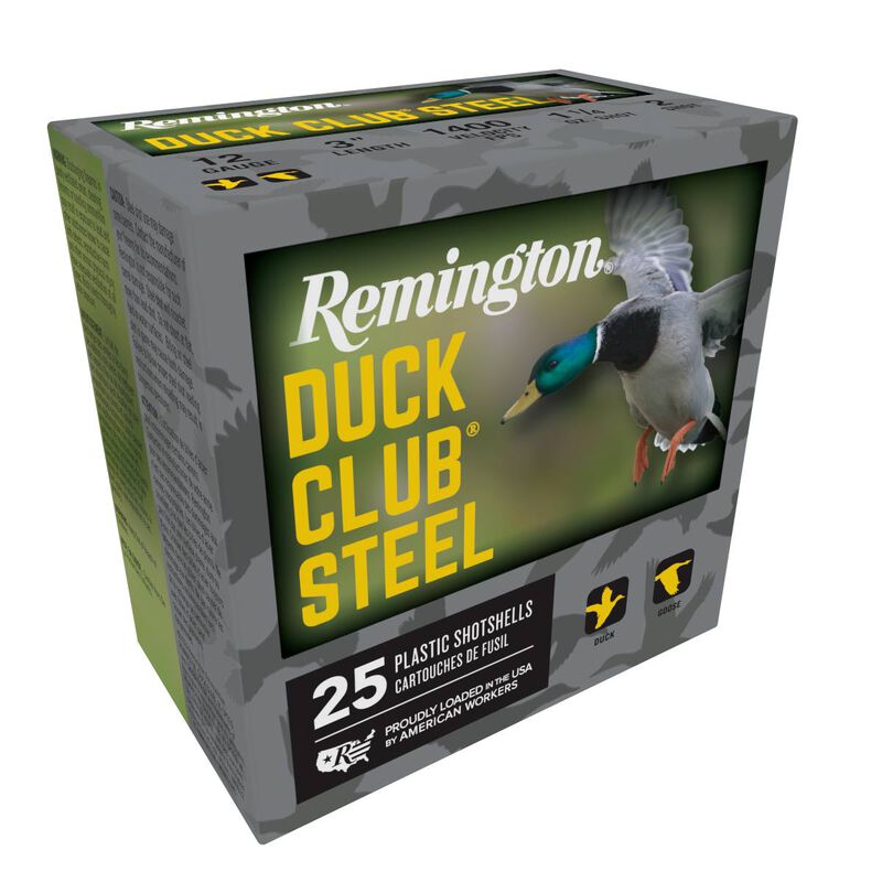 Duck Club Steel, 12 Gauge, 2 Shot, 3 in, 1 1/4 oz, 1400 fps