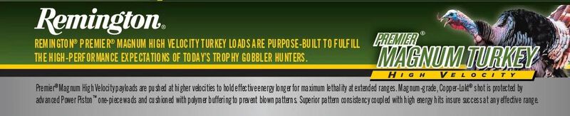 Premier Magnum Turkey High Velocity, 12 Gauge, 5 Shot, 3 in, 1 3/4 oz, 1300 fps