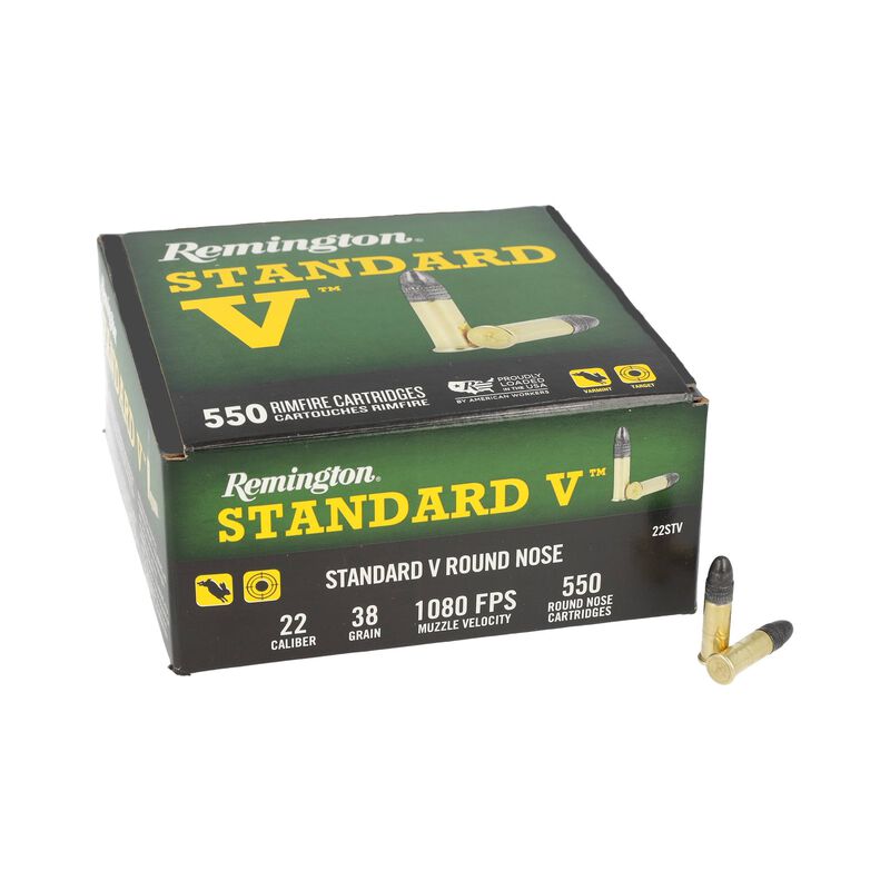 Remington Standard V, 22 LR, 38 Grain, Lead Round Nose, 1080 fps