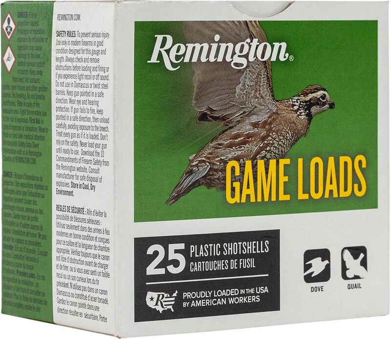 Game Load, 20 Gauge, 8 Shot, 2-3/4 in, 7/8 oz, 1225 fps