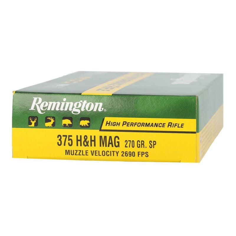 High Performance Rifle, 375 H&amp;H Magnum, 270 Grain, Soft Point, 2690 fps