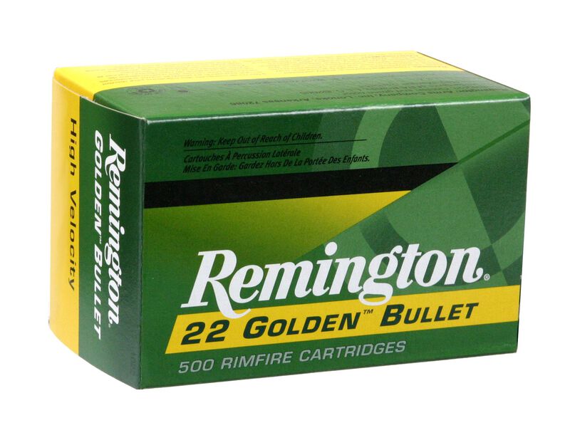 22 Golden Bullet, 22 LR, 40 Grain, Brass Plated Round Nose, 1280 fps