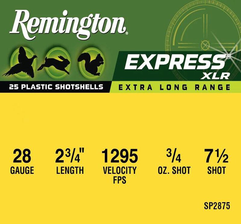 Express Extra Long Range, 28 Gauge, 7.5 Shot, 2-3/4 in, 3/4 oz, 1295 fps