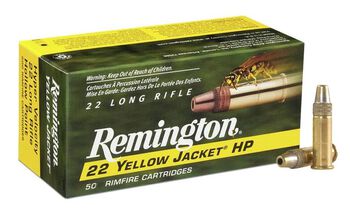 22 Yellow Jacket&reg;, 22 LR, 33 Grain, Plated Truncated Cone Hollow Point, 1500 fps