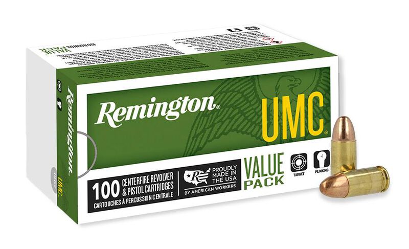 UMC Handgun, 9mm Luger, 115 Grain, Full Metal Jacket, 1145 fps