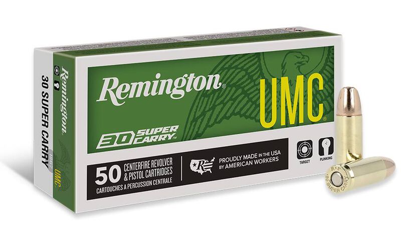 UMC Handgun, 30 Super Carry, 100 Grain, Full Metal Jacket, 1250 fps