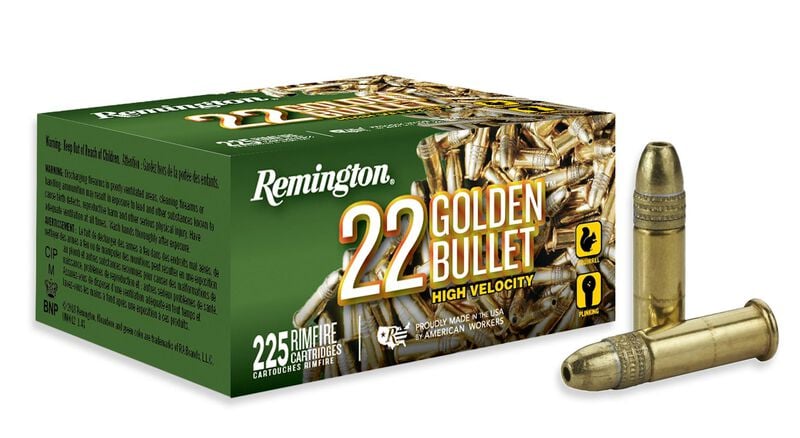 22 Golden Bullet, 22 LR, 36 Grain, Brass Plated Hollow Point, 1280 fps