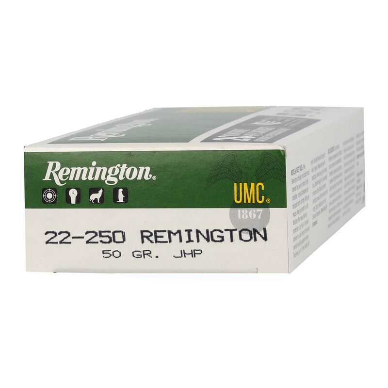 UMC Centerfire Rifle, 22-250 Rem, 50 Grain, Jacketed Hollow Point, 3820 fps