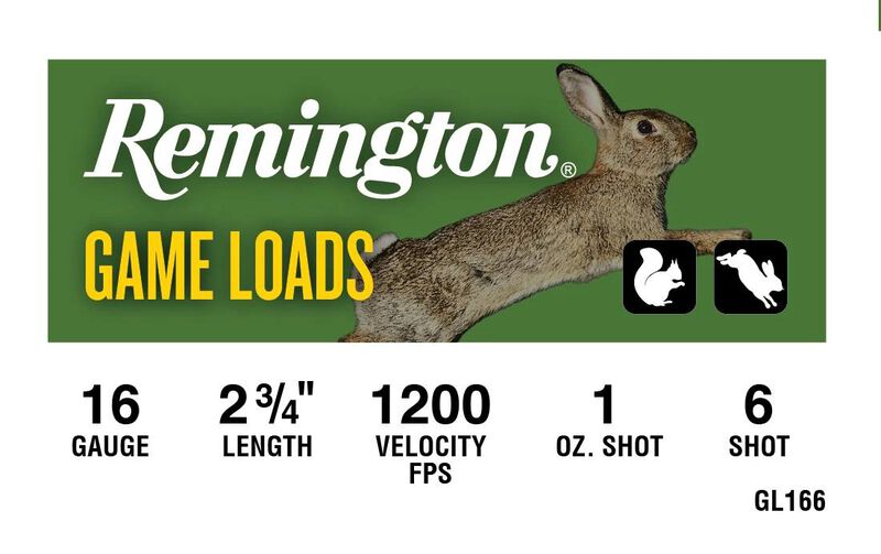 Game Load, 16 Gauge, 6 Shot, 2-3/4 in, 1 oz, 1200 fps