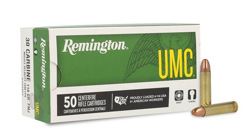 UMC Centerfire Rifle, 30 Carbine, 110 Grain, Full Metal Jacket, 1990 fps