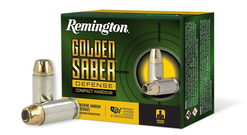 Golden Saber Defense Compact, 45 Auto, 230 Grain, Brass Jacketed Hollow Point, 725 fps