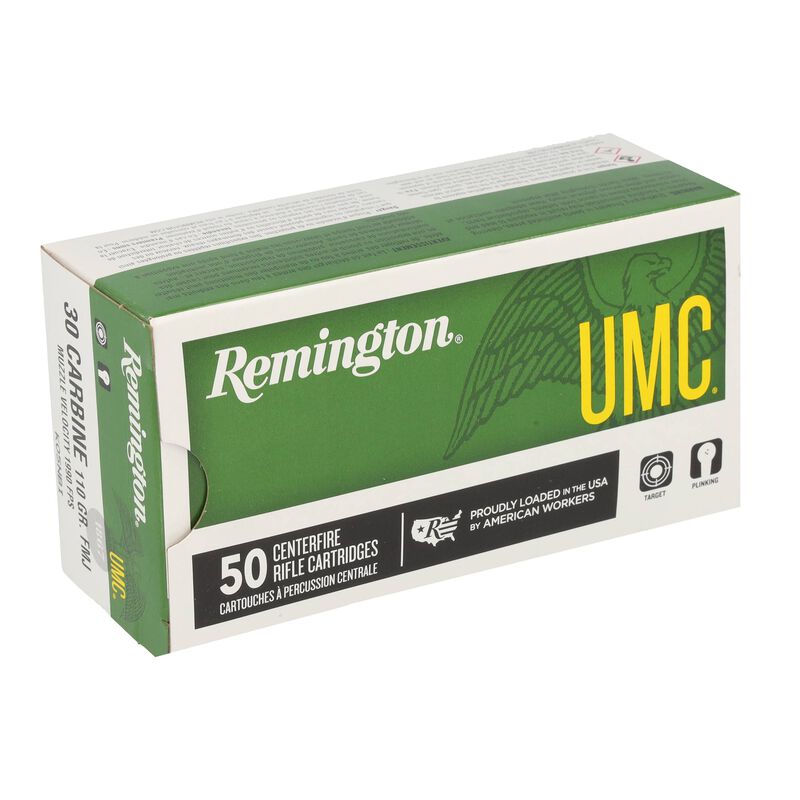 UMC Centerfire Rifle, 30 Carbine, 110 Grain, Full Metal Jacket, 1990 fps