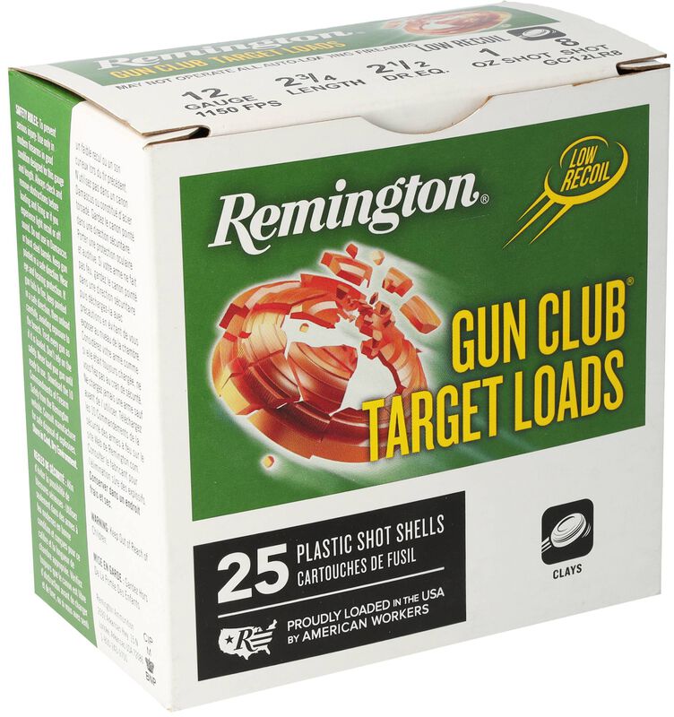 Gun Club, 12 Gauge, 8 Shot, 2-3/4 in, 1 oz, 1150 fps