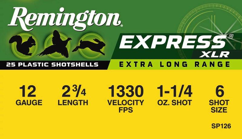 Express Extra Long Range, 12 Gauge, 6 Shot, 2-3/4 in, 1 1/4 oz, 1330 fps