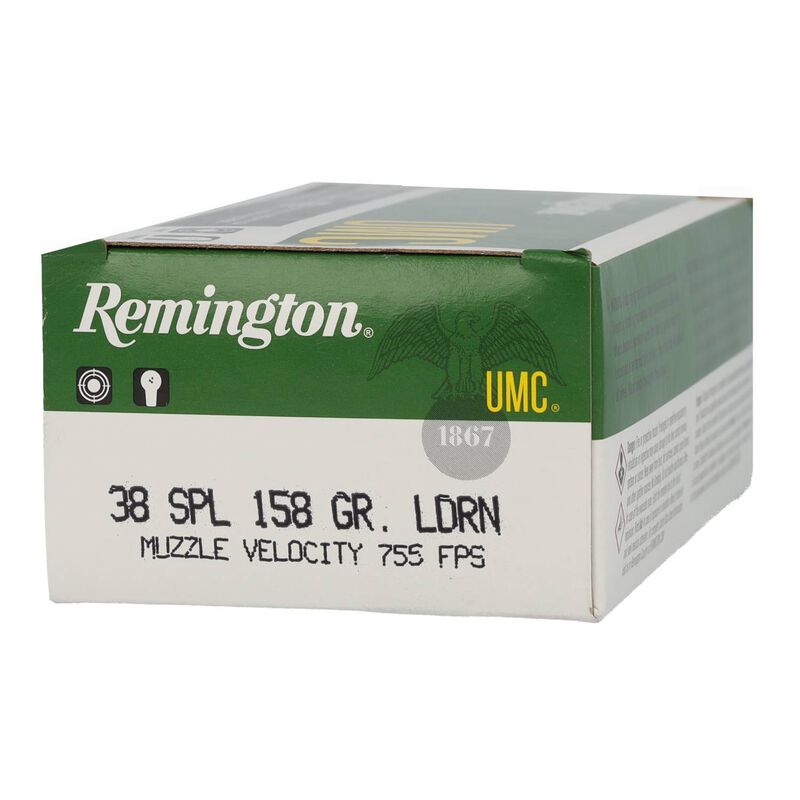 UMC Handgun, 38 Special, 158 Grain, Lead Round Nose, 755 fps