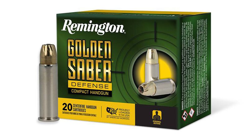 Golden Saber Defense Compact, 38 Special +P, 125 Grain, Brass Jacketed Hollow Point, 895 fps