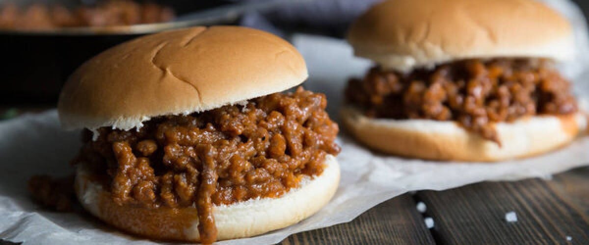 bear meat sloppy joes on a table