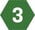 green hexagon number 3
