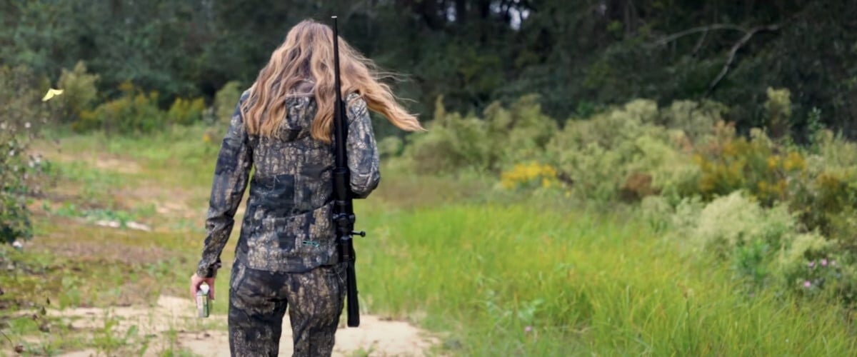 Aly from Alabama looks for wild hog tracks and rooting
