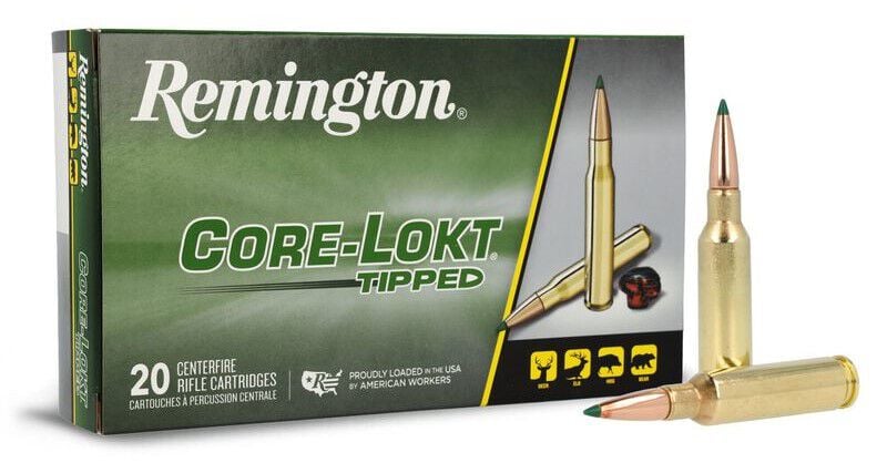 Core-Lokt Tipped packaging and cartridges
