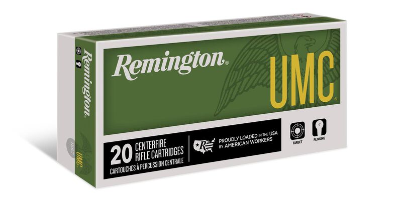 UMC Centerfire Rifle, 450 Bushmaster, 260 Grain, Full Metal Jacket, 2040 fps 450 Bushmaster Caliber Ammo - 20 Rounds of 260 Grain Weight Ammunition (23661)