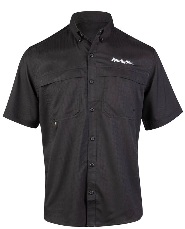 Remington Peak S/S Fishing Shirt Black, Black, Small