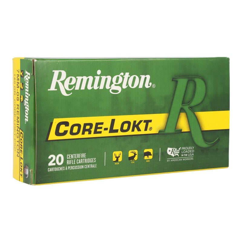 Core-Lokt, 7mm-08 Rem, 140 Grain, Pointed Soft Point Core Lokt, 2860 fps