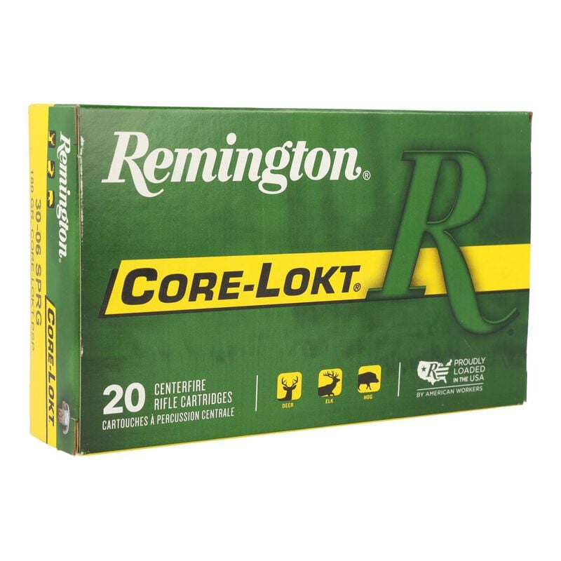 Core-Lokt, 30-06 Springfield, 180 Grain, Pointed Soft Point Core Lokt, 2700 fps