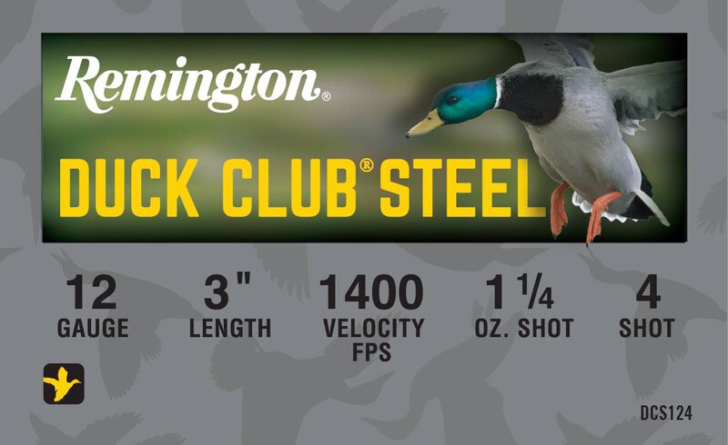 Duck Club Steel, 12 Gauge, 4 Shot, 3 in, 1 1/4 oz, 1400 fps