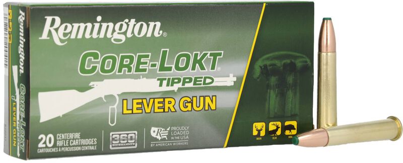 Core-Lokt Tipped Lever Gun, 360 Buckhammer, 180 Grain, Core-Lokt Tipped, 2400 fps