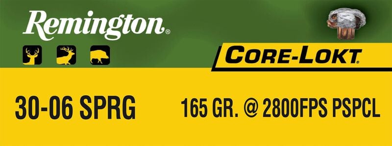 Core-Lokt, 30-06 Springfield, 165 Grain, Pointed Soft Point Core Lokt, 2800 fps