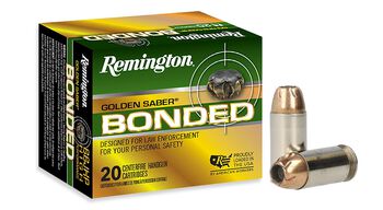 Golden Saber Bonded, 45 Auto, 230 Grain, Bonded Brass Jacketed Hollow Point, 875 fps