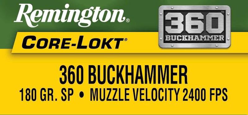 Core-Lokt, 360 Buckhammer, 180 Grain, Soft Point Core Lokt, 2400 fps