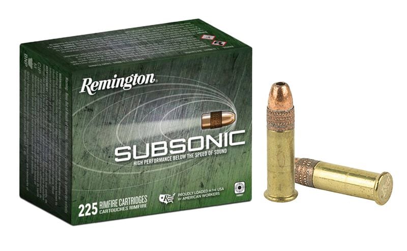 Subsonic Rimfire, 22 LR, 40 Grain, Copper Plated Hollow Point, 1050 fps
