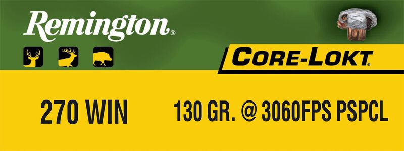 Core-Lokt, 270 Win, 130 Grain, Pointed Soft Point Core Lokt, 3060 fps