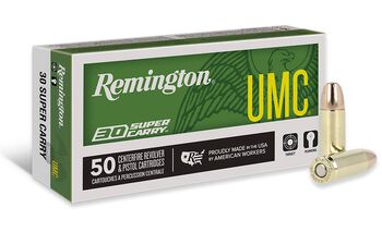 UMC Handgun, 30 Super Carry, 100 Grain, Full Metal Jacket, 1250 fps