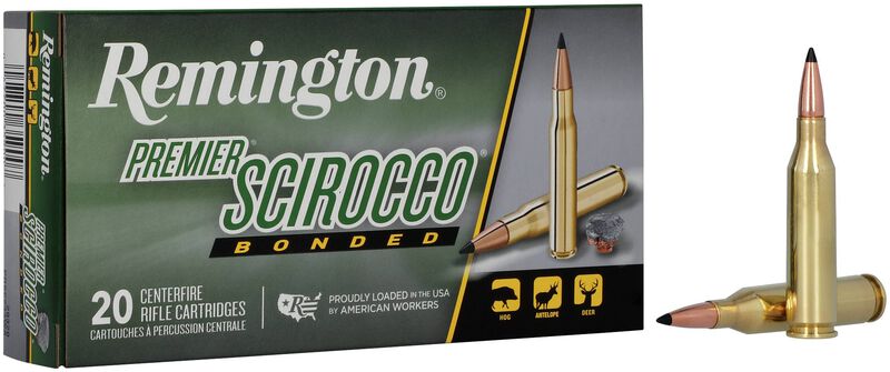 Premier Scirocco, 243 Win, 90 Grain, Swift Scirocco Bonded, 3120 fps 243 Win Caliber Ammo - 20 Rounds of 90 Grain Weight Ammunition (29320)