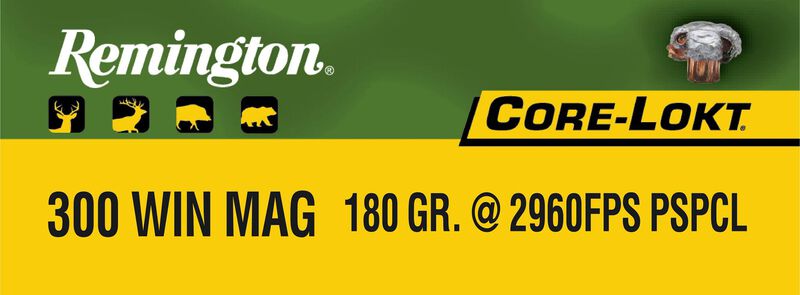 Core-Lokt, 300 Win Mag, 180 Grain, Pointed Soft Point Core Lokt, 2960 fps