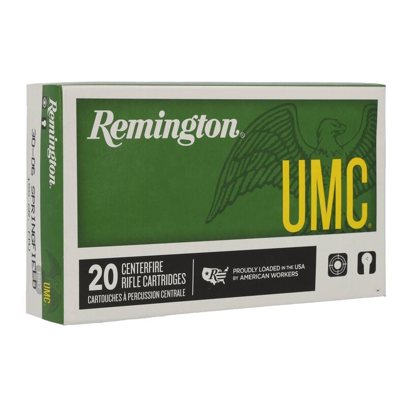 UMC Centerfire Rifle, 30-06 Springfield, 150 Grain, Full Metal Jacket, 2910 fps