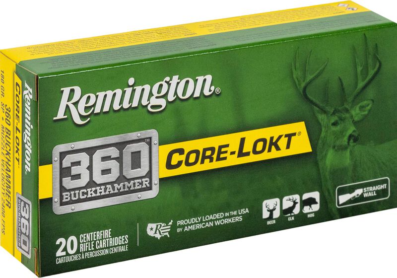 Core-Lokt, 360 Buckhammer, 180 Grain, Soft Point Core Lokt, 2400 fps