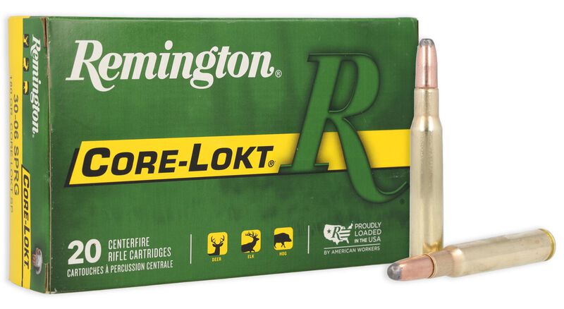 Core-Lokt, 30-06 Springfield, 220 Grain, Core-Lokt Soft Point, 2410 fps 30-06 Springfield Caliber Ammo - 20 Rounds of 220 Grain Weight Ammunition (R27830)