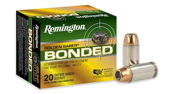 Golden Saber Bonded, 40 S&W, 165 Grain, Bonded Brass Jacketed Hollow Point, 1150 fps