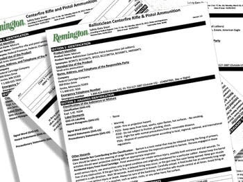 Safety Data Sheets Examples