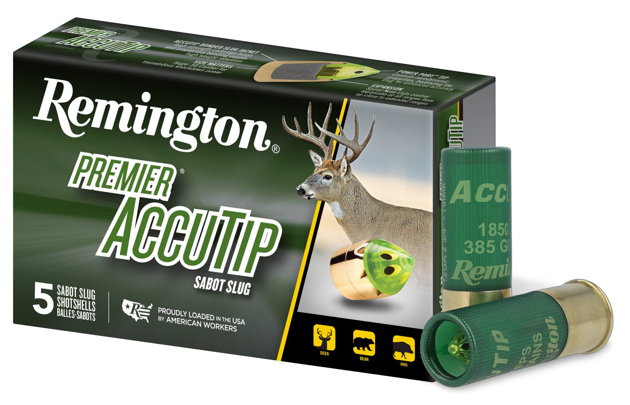 Buy Accutip Sabot Slug 12 Gauge Ammo 385 | Big Game | Remington